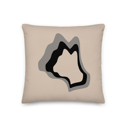 cat print throw pillow