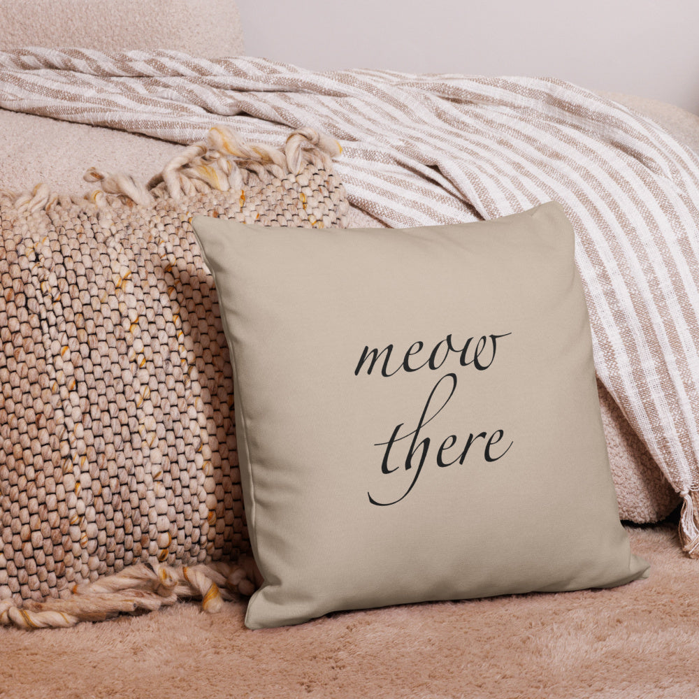 Meow There Throw Pillow