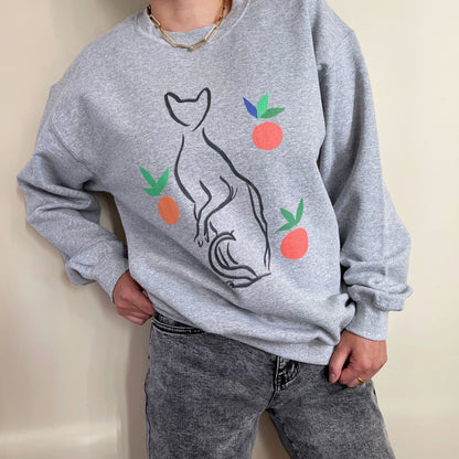 Cat and Oranges Sweatshirt [4 colors]