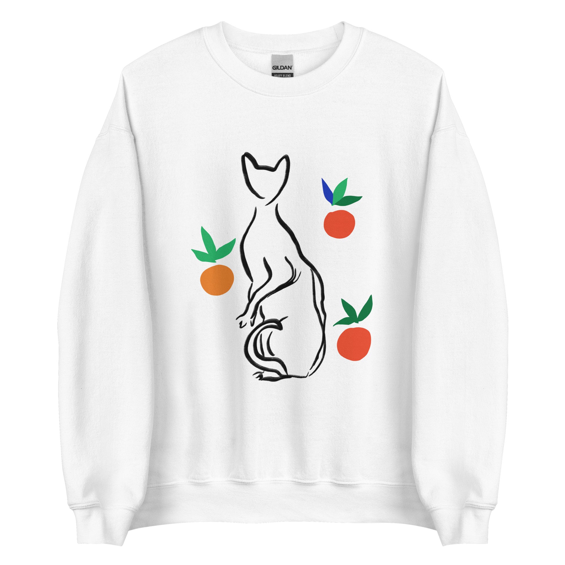 cat print sweatshirt